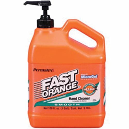 Permatex® Fast Orange® 23218 Hand Cleaner With Pump, 1 gal, Bottle, Smooth Lotion, Citrus, White